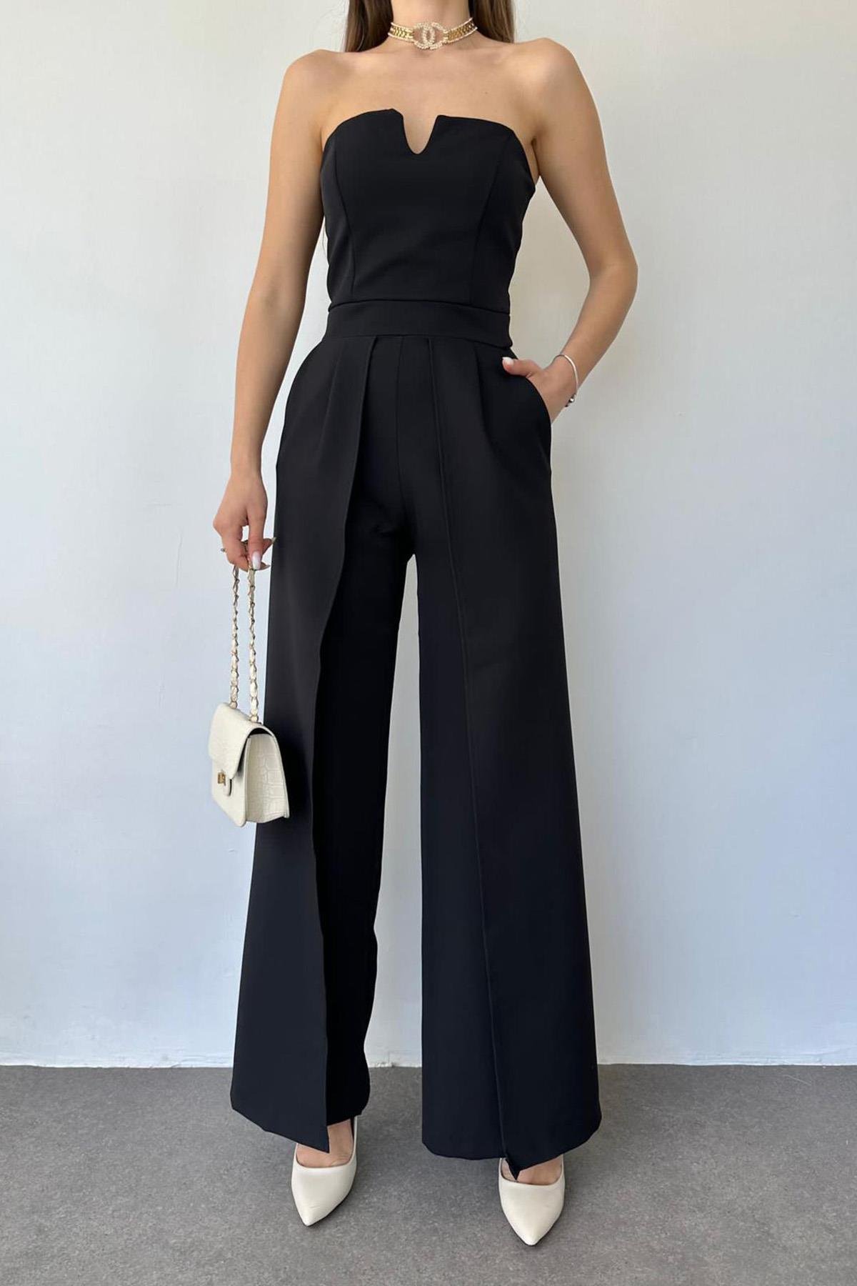 Strapless sales jumpsuit outfit