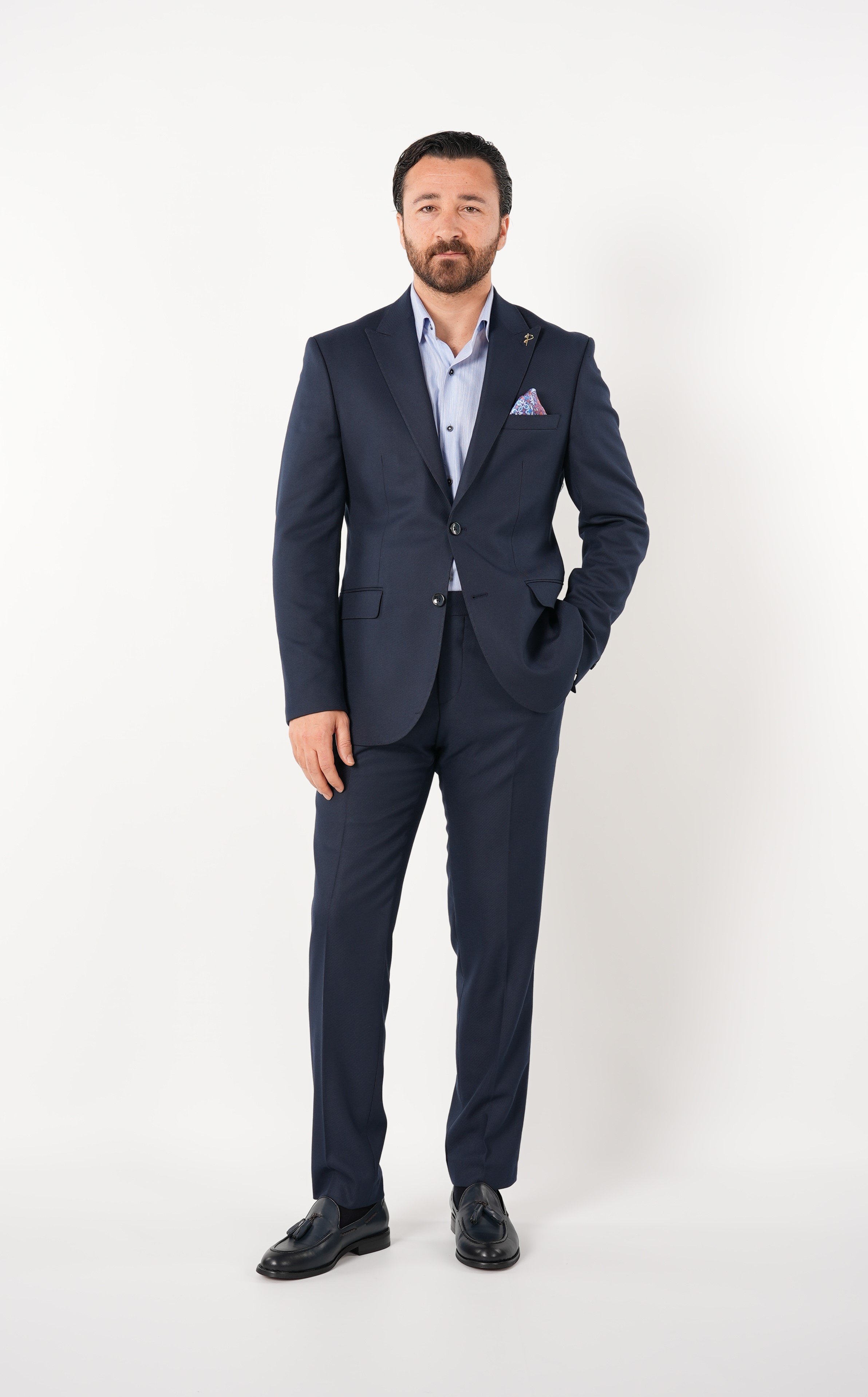 Blue suit jacket with khakis hot sale