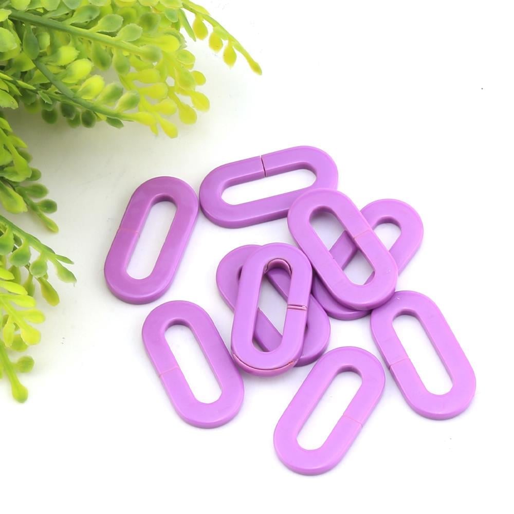 アクセサリー yasu1107 Plastik Yassı Zincir Halkası 10 Adet