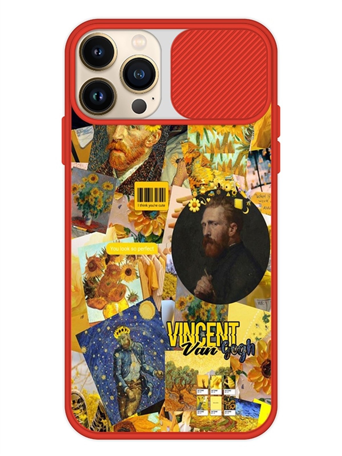 Van Gogh Tasarımlı İphone 13 Pro Slayt Telefon Kılıfı