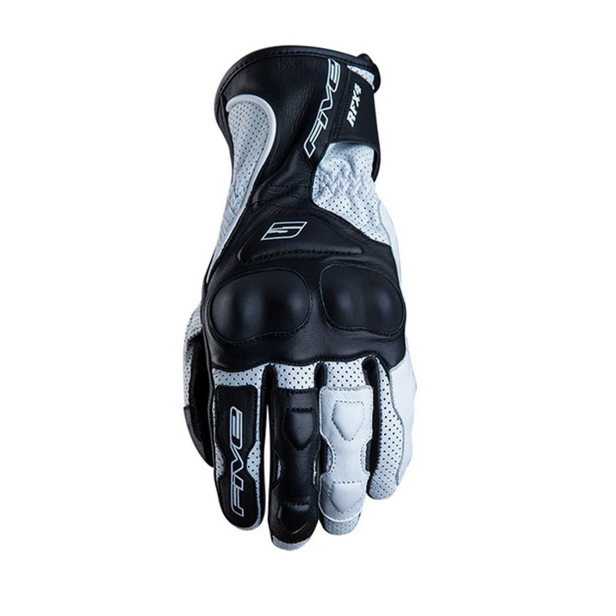 Five Gloves Rfx4 Vented Black-White Motosiklet Eldiveni