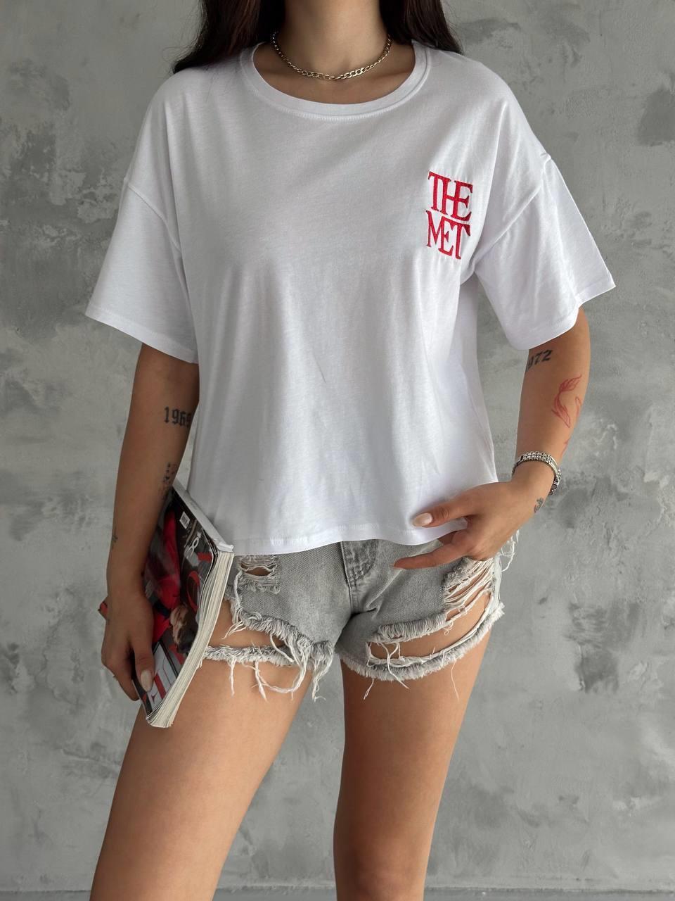 THE MET BASKILI T SHIRT 1398 BEYAZ