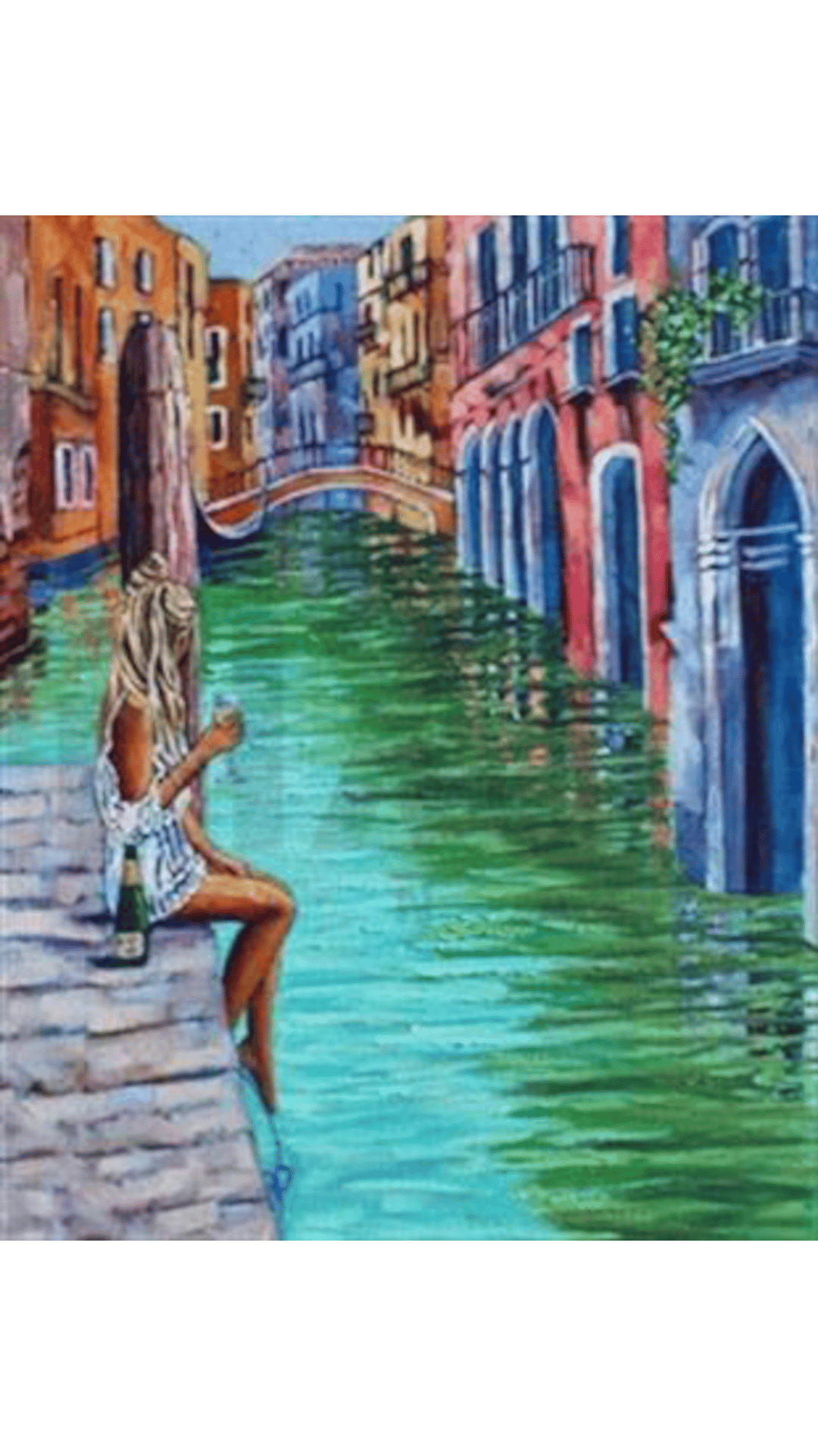 Venedik Kız PixArt Sanat Elmas Mozaik Tablo Diamond Türkiye 48*58