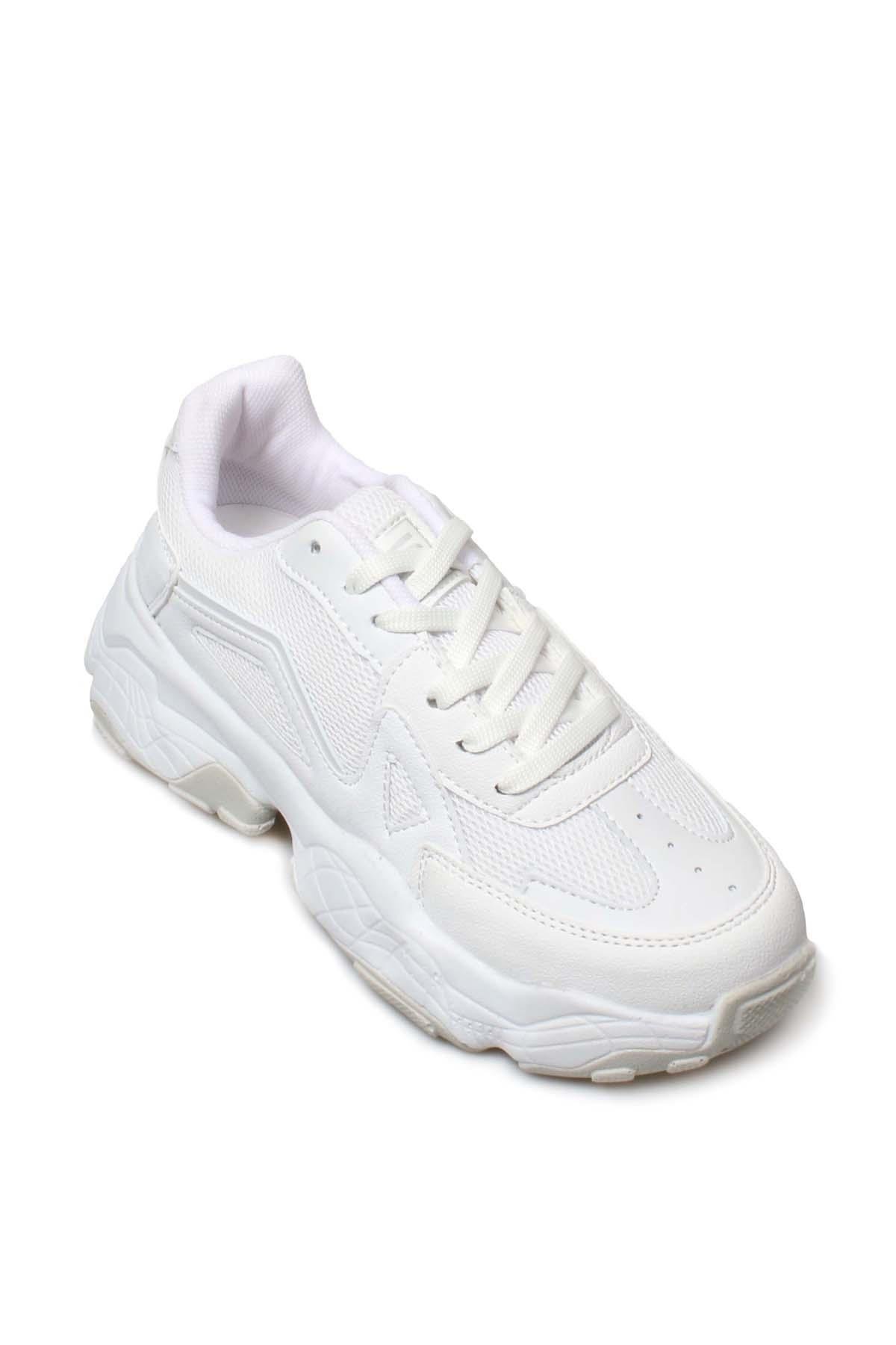 Beyaz Kadın Sneaker Ayakkabı 666ZA141     