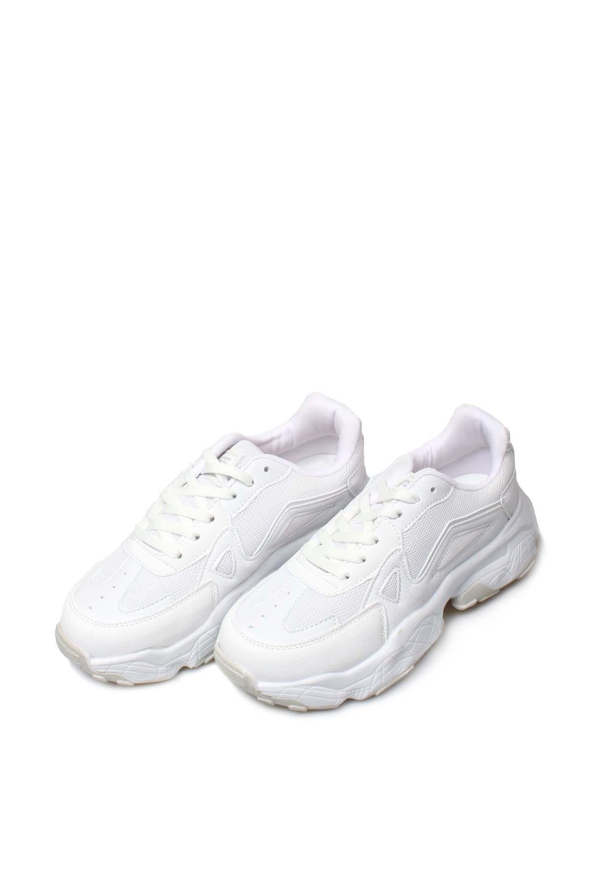 Beyaz Kadın Sneaker Ayakkabı 666ZA141     