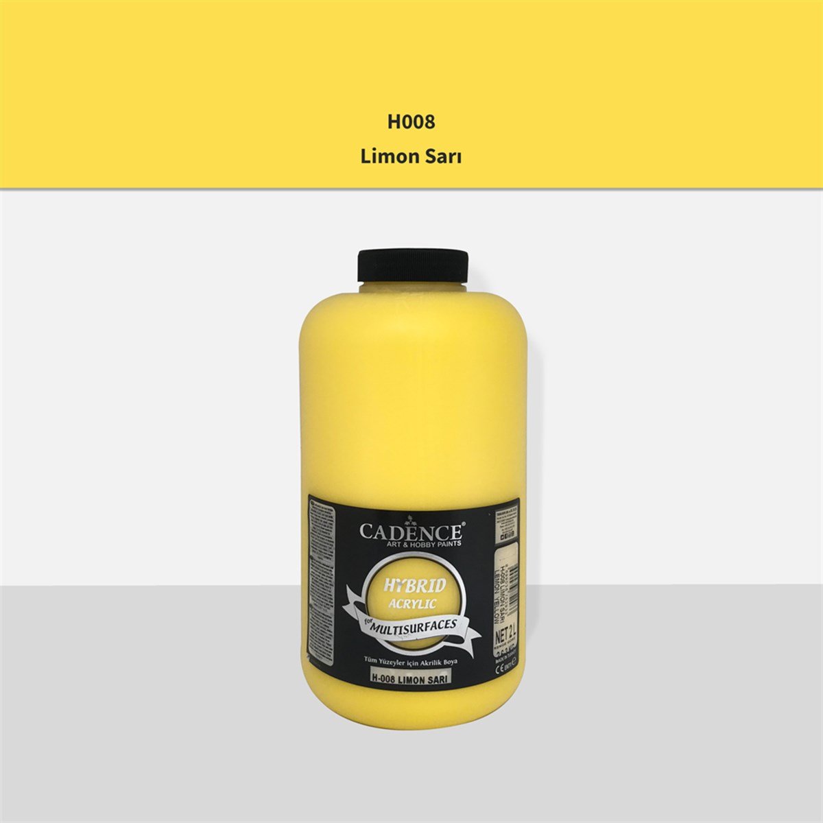 Cadence H008 Limon Sarı Multisurface Akrilik Boya 2LT (3 kg)