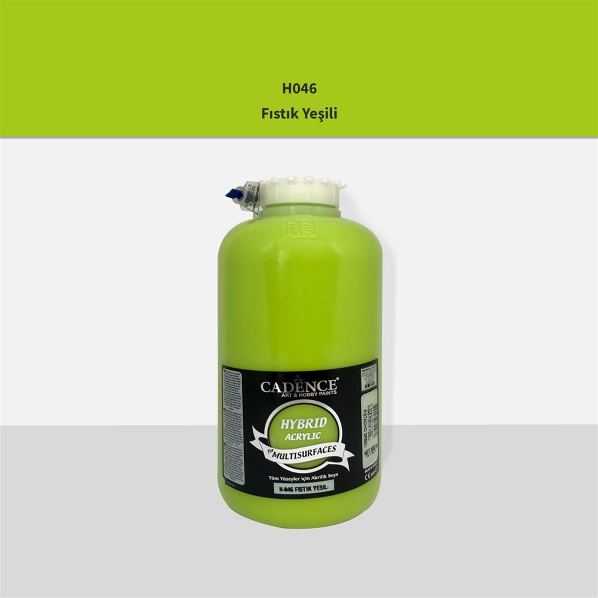 Cadence H046 Fıstık Yeşil Multisurface Akrilik Boya 2LT (3 kg)