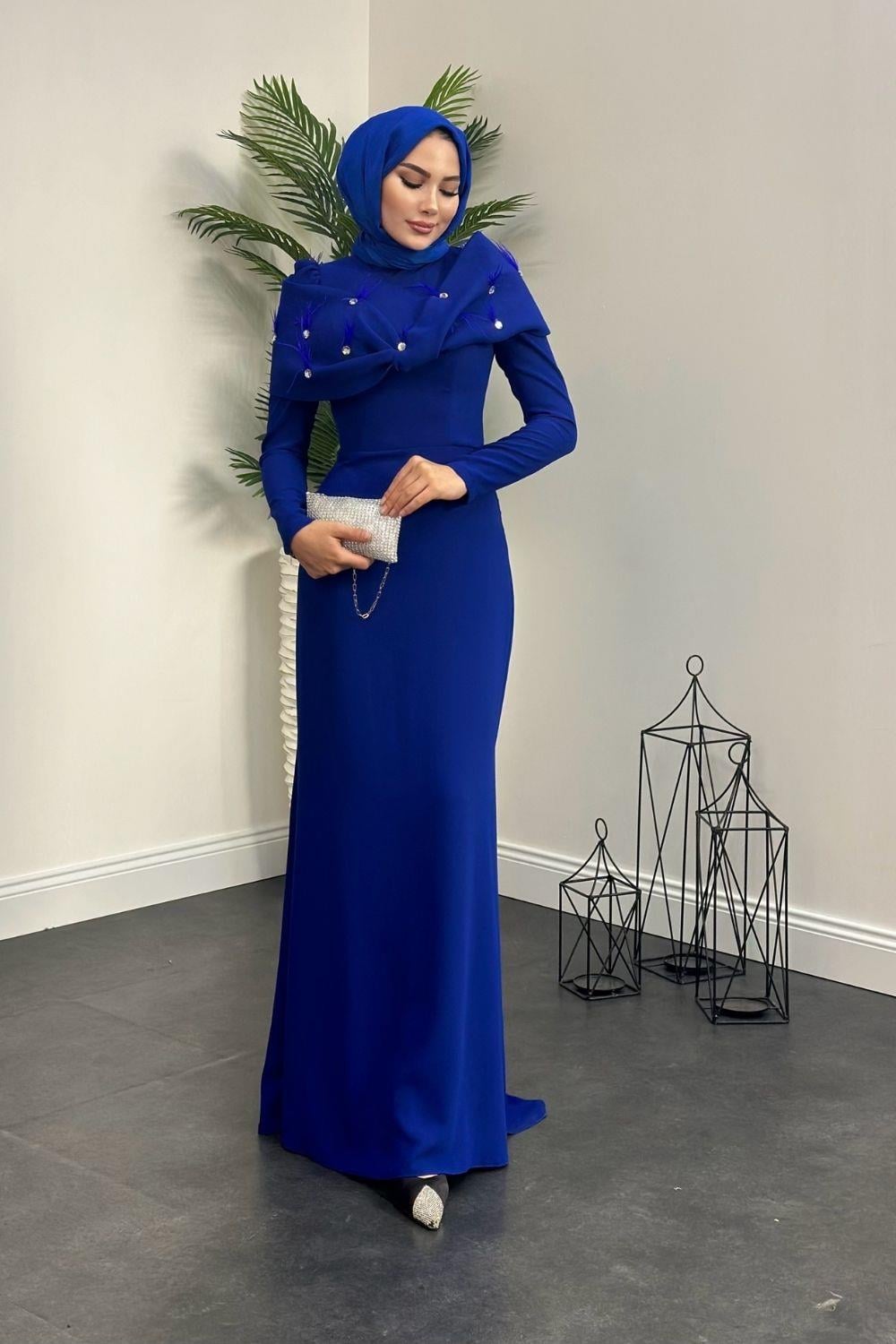 Rapunzel Evening Dress Navy Blue