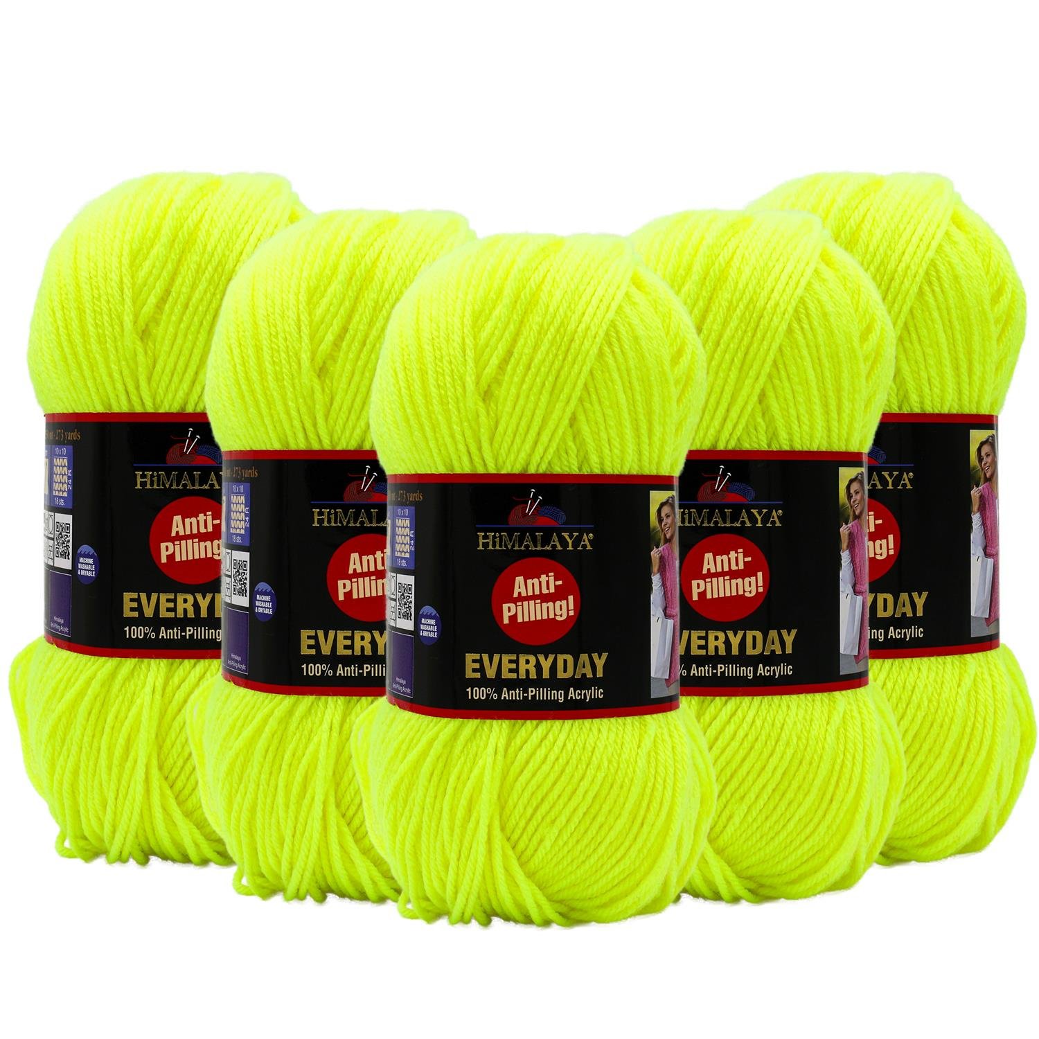 Himalaya Everyday Anti Pilling El Örgü İpliği - 70049 Neon Yeşil 5