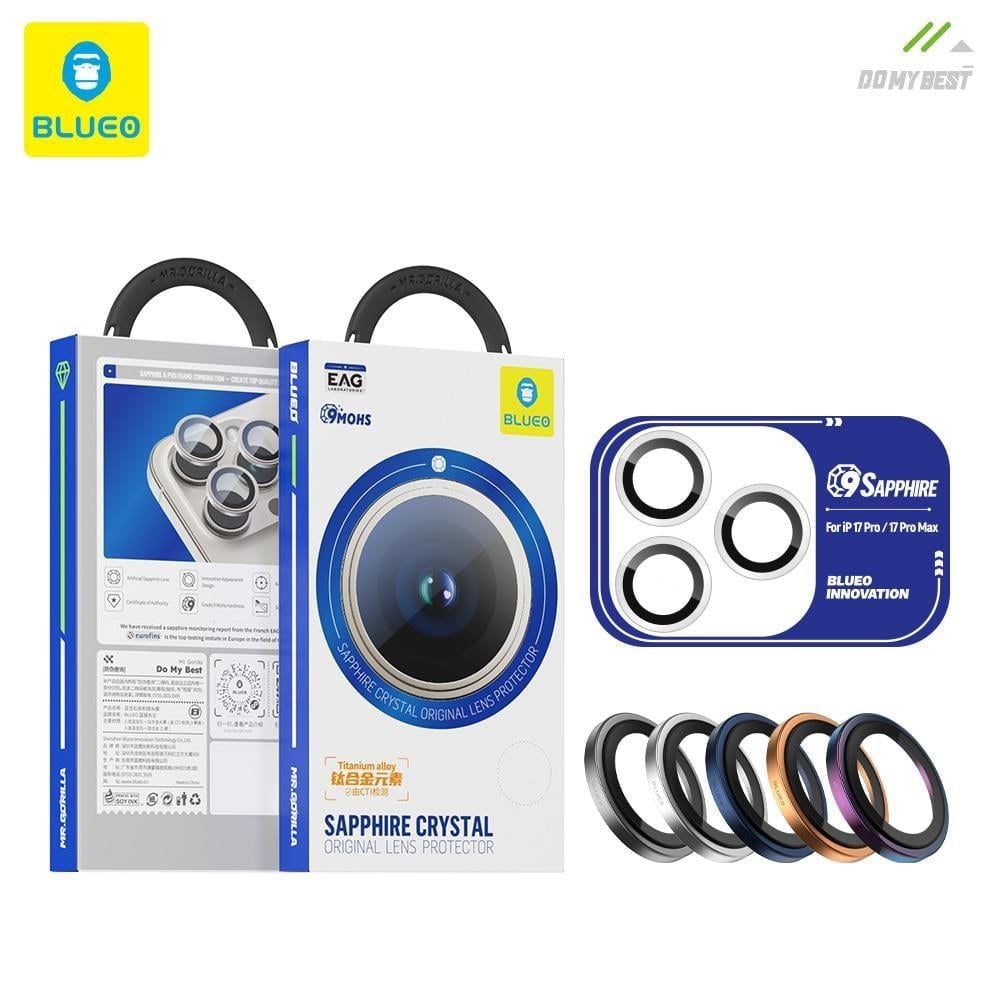 Blueo Sapphire iPhone 17 Pro Uyumlu 9 MOhs %99.99 Orijinal Safir