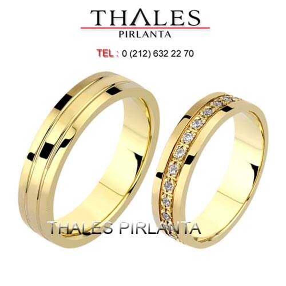 Yeşil Altın Alyans Yüzükler - Thales Pırlanta