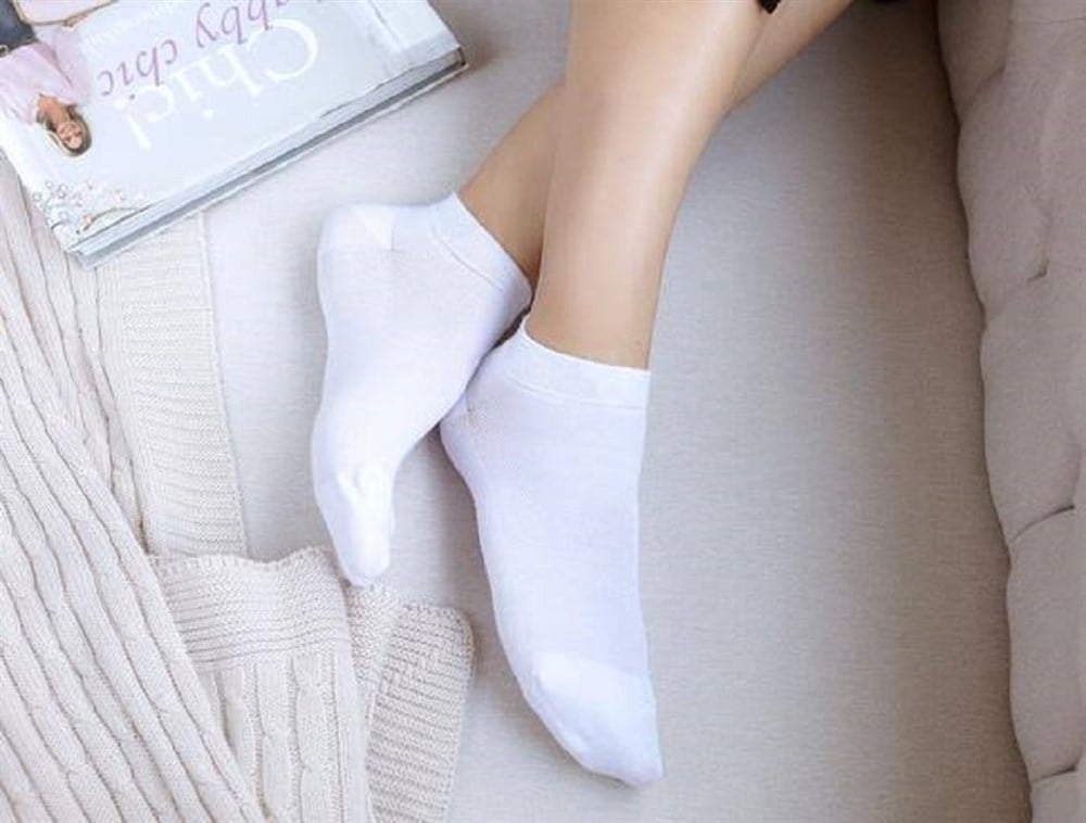 Black Arden Socks - Waltaş Kadın Beyaz Patik Çorap 5'Li