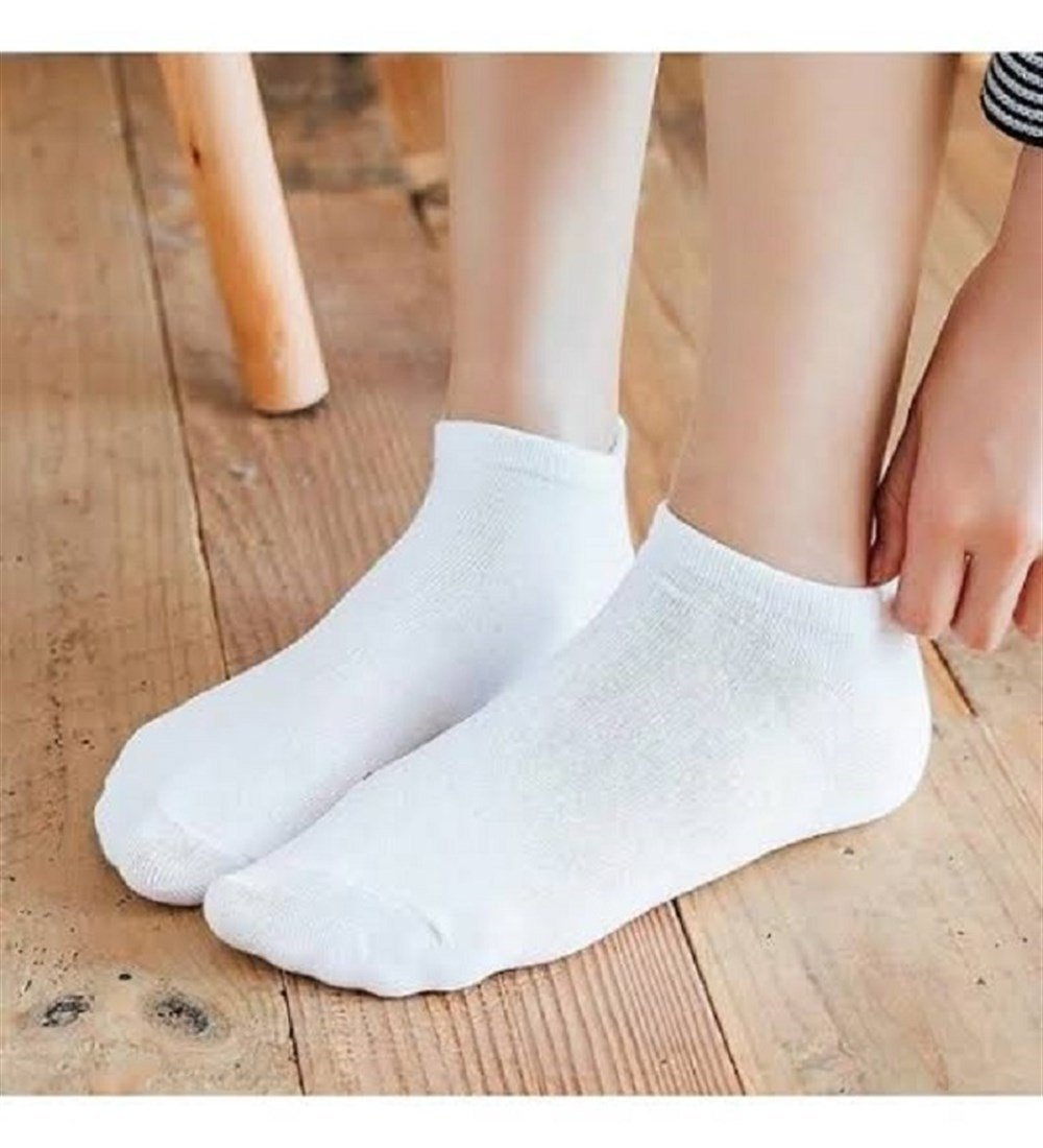 Black Arden Socks - Waltaş Kadın Beyaz Patik Çorap 5'Li