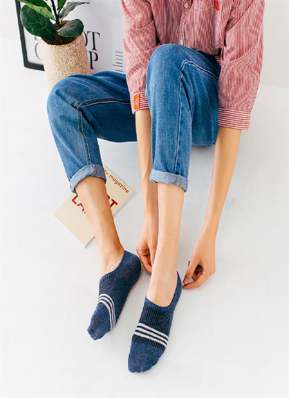 Yazlık Yeni Moda Erkek Babet Çorap 5 Çift