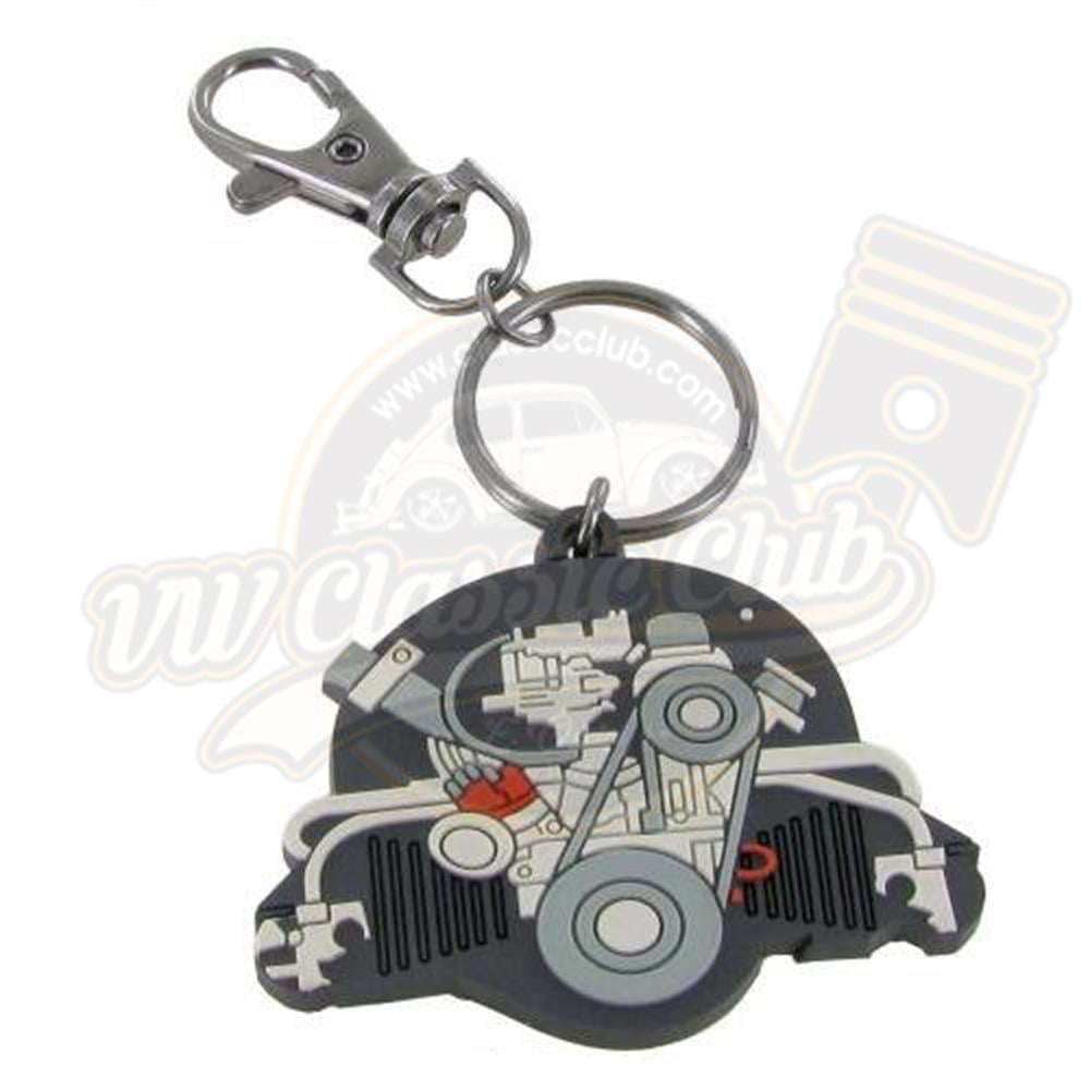 Keychain Carabiner with Type-1 Engine VW Classic Club