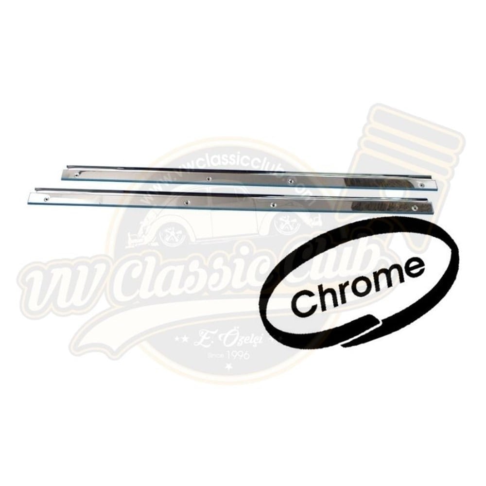 Chrome Door Sill Covers Pair 00-4579-0 / 8189807616 - VW Classic