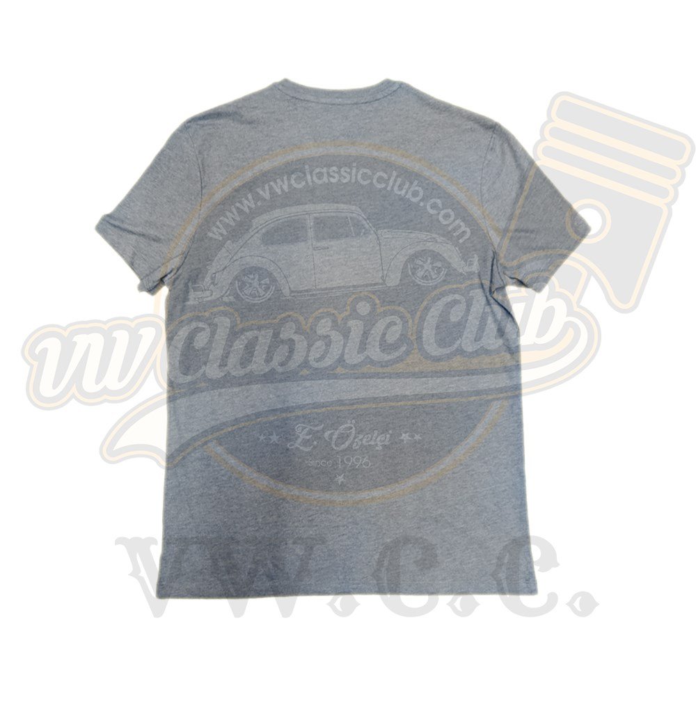 VW Lisanlı Gri T1 Baskılı T-Shirt - VW Classic Club | Vosvos Kaplumbağa  Yedek Parça