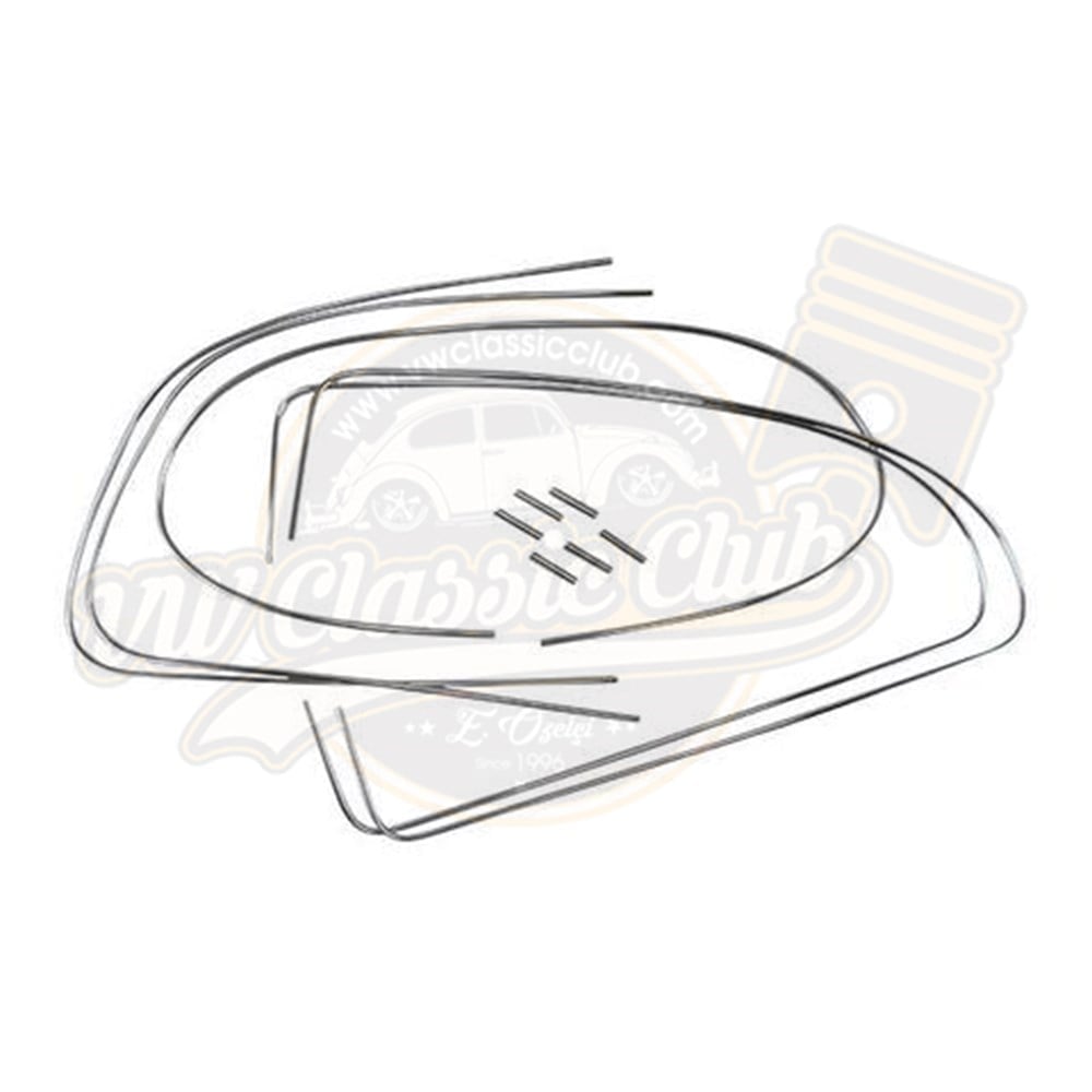 VW Oval Cam Çerçeve Nikelajı Alüminyum Set (1953'den 1957'ye Kadar