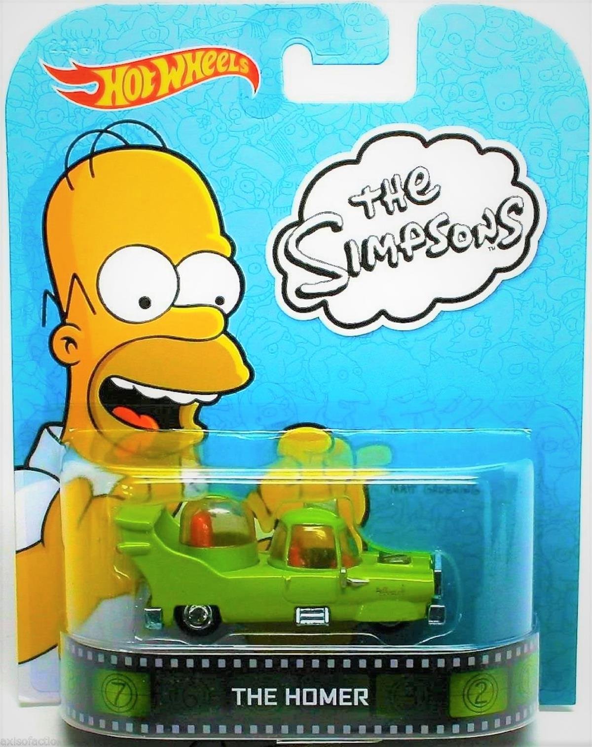 Hot Wheels 2014 - Retro Entertainment / The Simpsons - The Homer - Green -  Metal/Metal & Real Riders