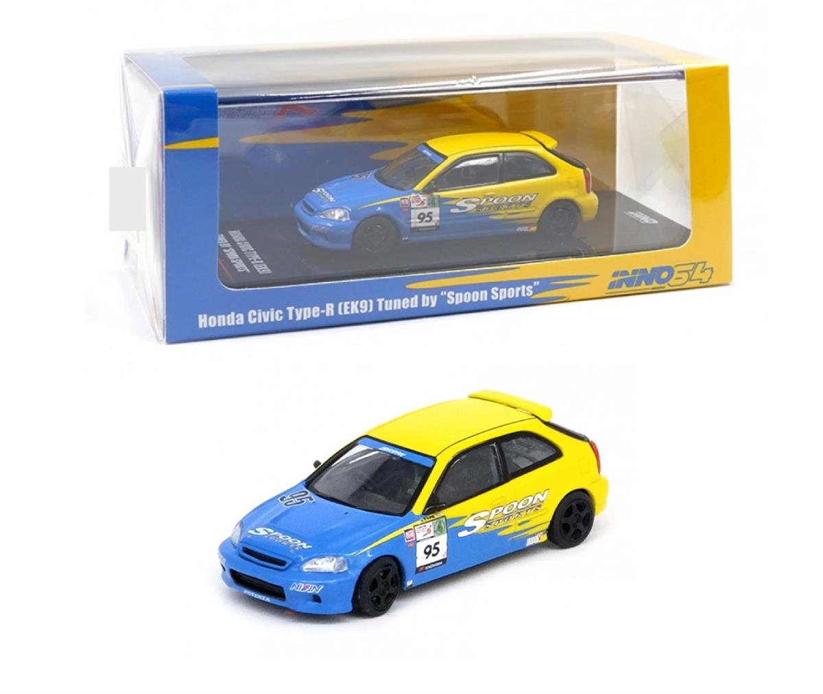 ミニカー Inno64 1/64 Spoon Honda Civic TypeR EK9 INNO64 1:64 Honda Civic Type-R (EK9) in Red with Livery