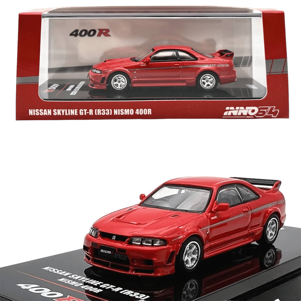 İNNO64 Nissan Skyline GT-R R33 Nismo 400R Kırmızı | diecastpazar