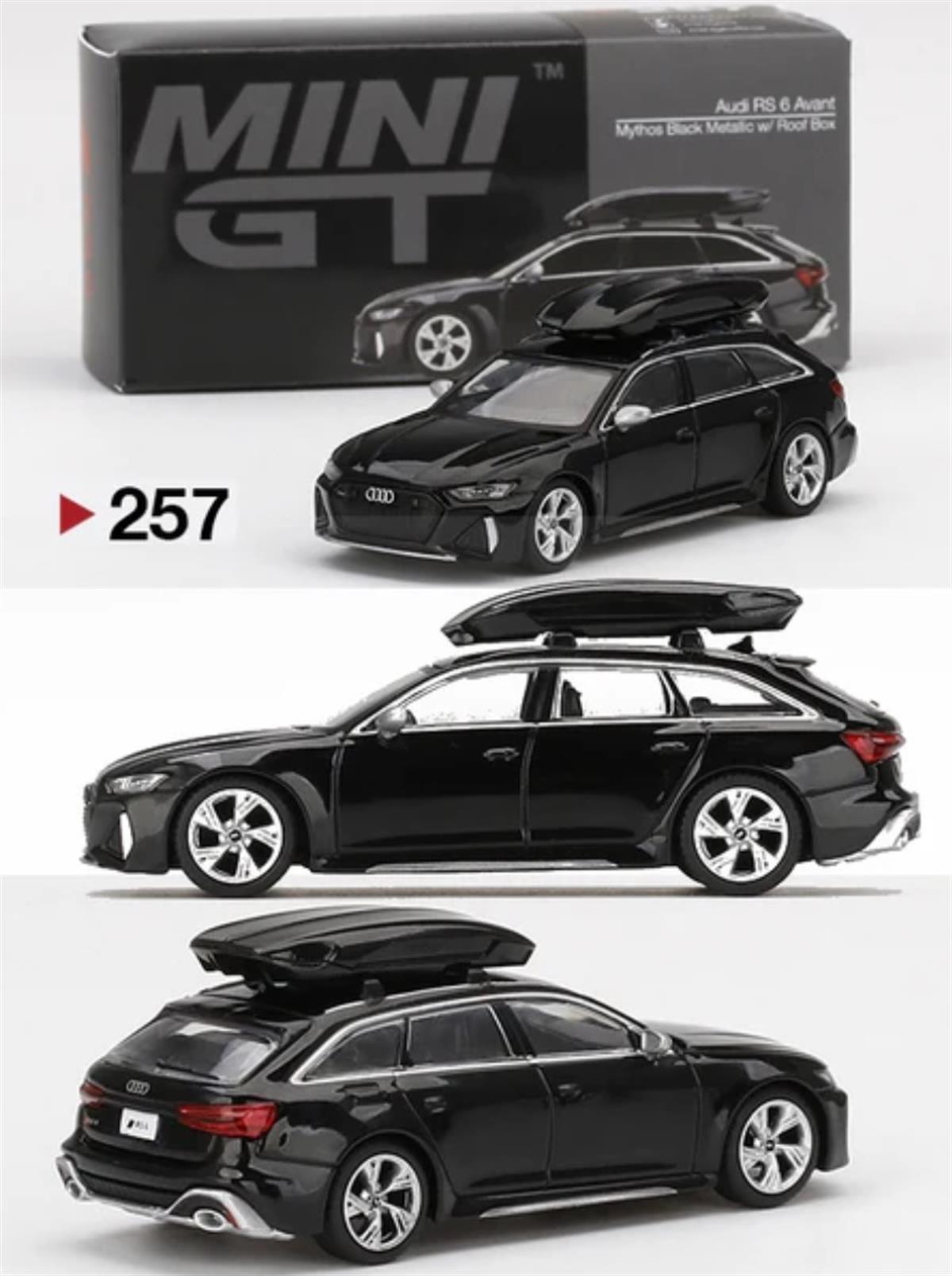 ミニカー MINI GT Audi RS 6 Avant Mythos Black MINI GT 1:64 Audi RS 6 Avant Mythos Black Metallic Model Car