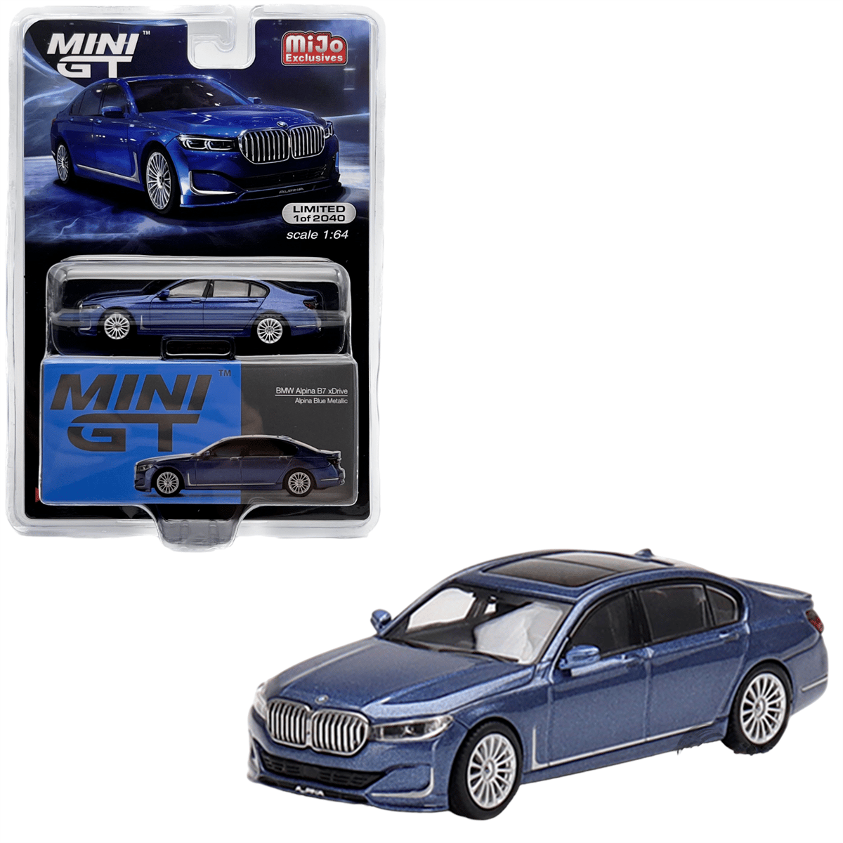 Mini GT Mijo Bmw Alpina B7 xDrive Alpina Blue Metallic LHD Mini GT Mijo Bmw Alpina B7 xDrive Alpina Blue Metallic LHD