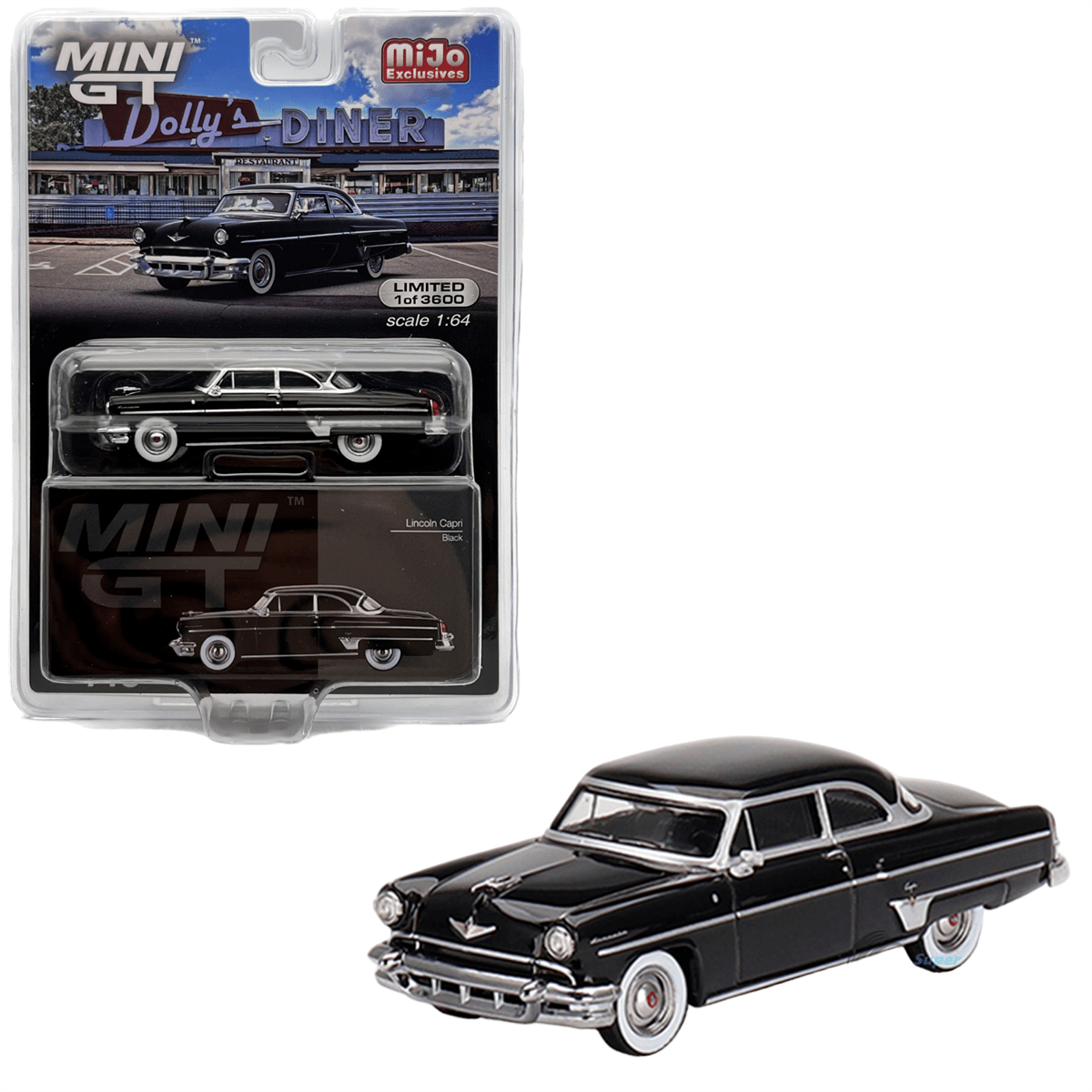 Mini GT Mijo Lincoln Capri 1954 Black | diecastpazar