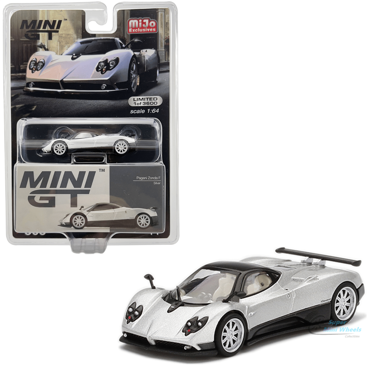 Mini GT Mijo Pagani Zonda F Silver | diecastpazar