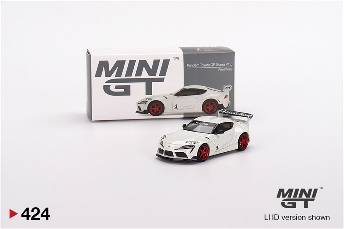 Mini GT Pandem Toyota GR Supra v1.0 Pearl White | diecastpazar