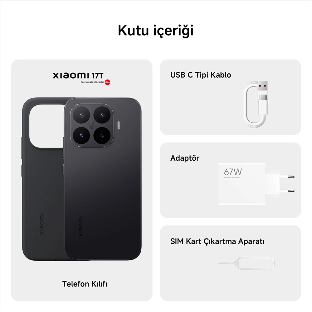 Xiaomi 17T Siyah 12GB 256GB