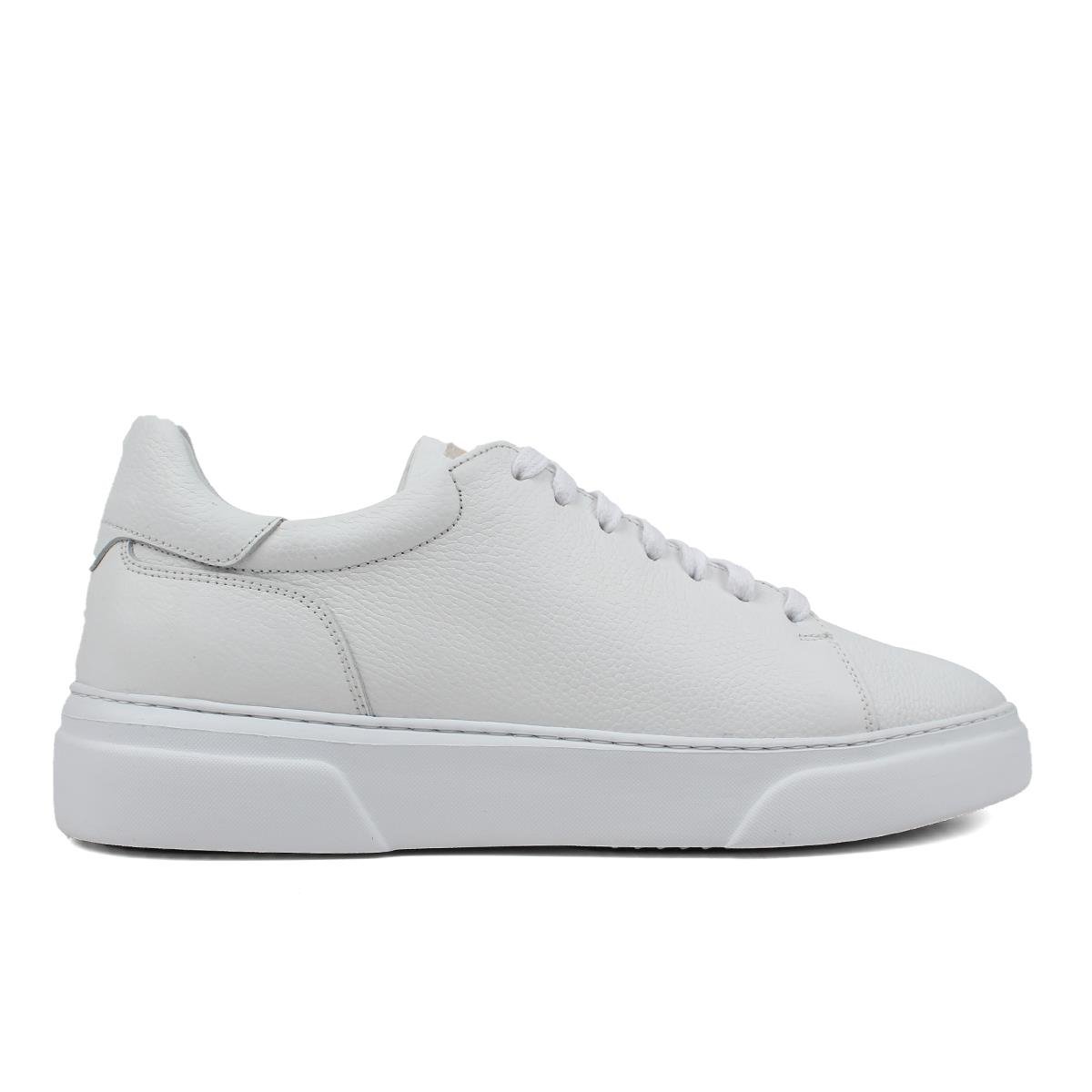 Agucino Hakiki Deri Beyaz Sneaker Erkek Ayakkabı 23620Sneaker