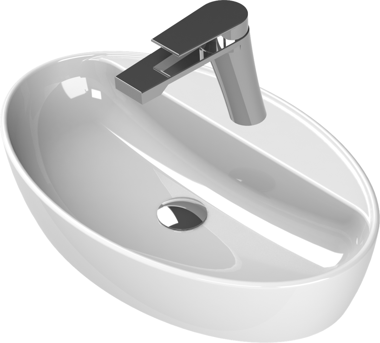 Turkuaz Cerastyle One Lavabo 67*42cm Çanak Tezgah Üstü (Delikli)
