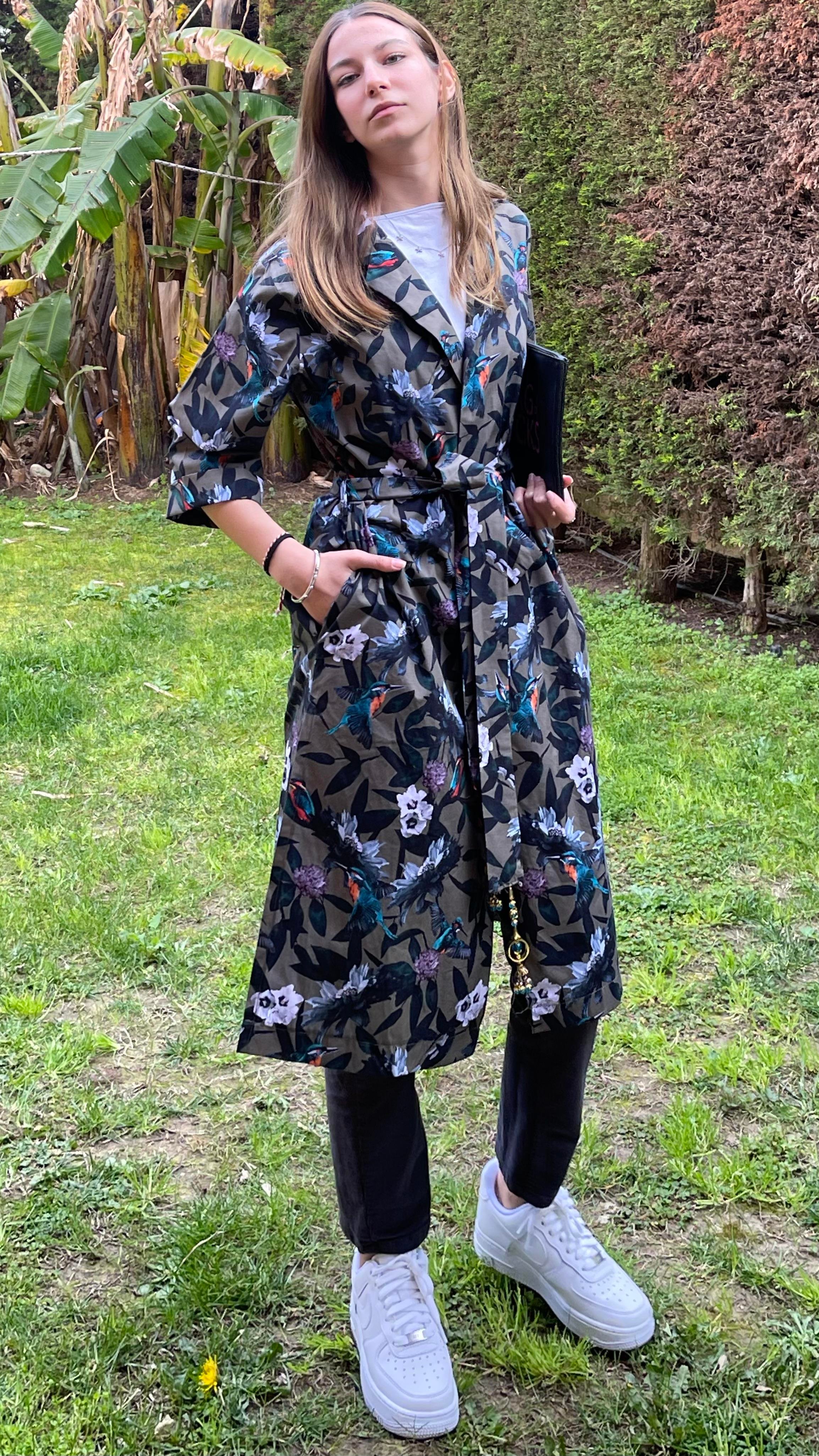 PAMUK ŞERİT NAKIŞLI KİMONO | lilamare.com