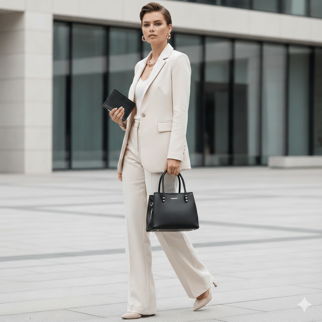 Nas Bag Premium 2li set Çanta El Omuz ve Çapraz Çanta Cüzdan Siyah