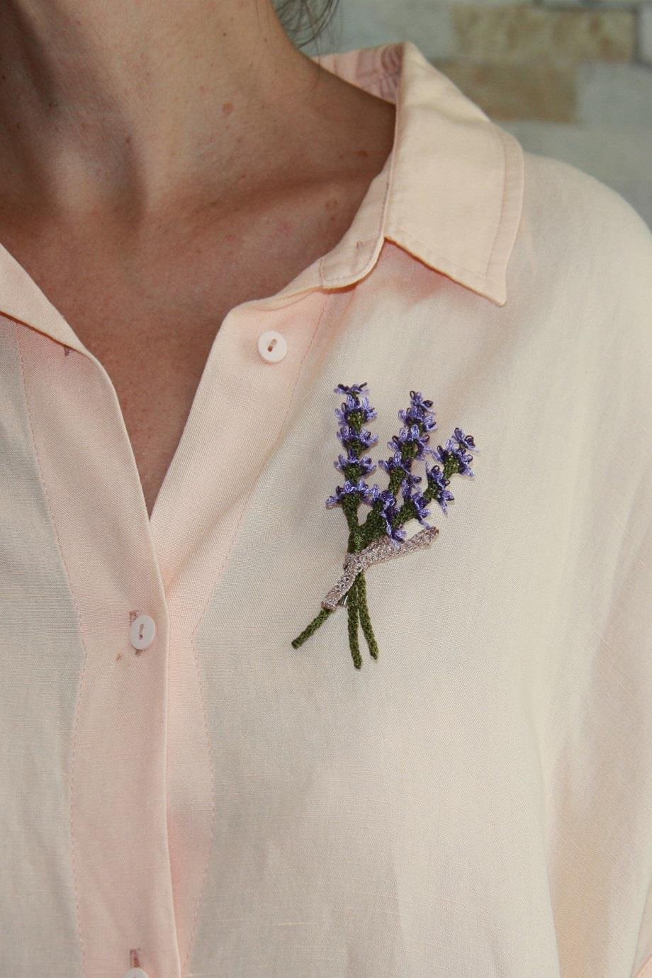 Lavender brooch best sale