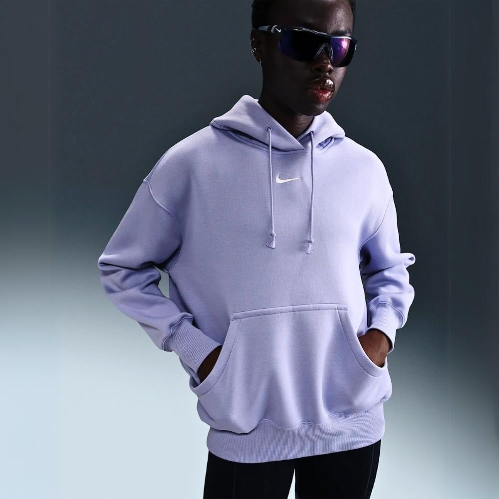 Nike Sportswear Phoenix Oversize Kapüşonlu Sweatshirt - Lila