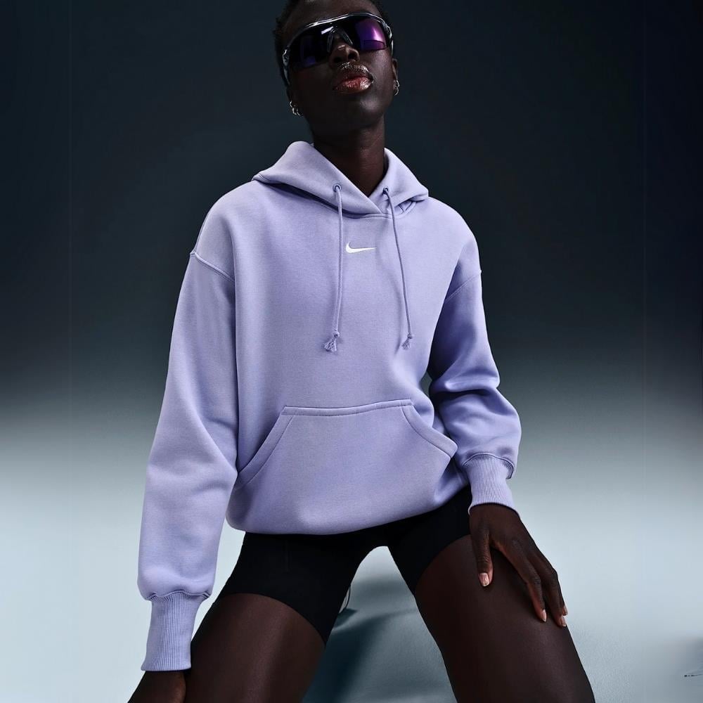 Nike Sportswear Phoenix Oversize Kapüşonlu Sweatshirt - Lila