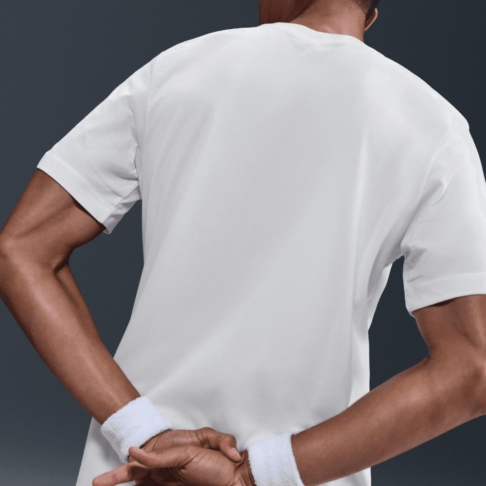 NikeCourt Dri-FIT Baskılı Tenis T-Shirt - Beyaz - HV1715-100