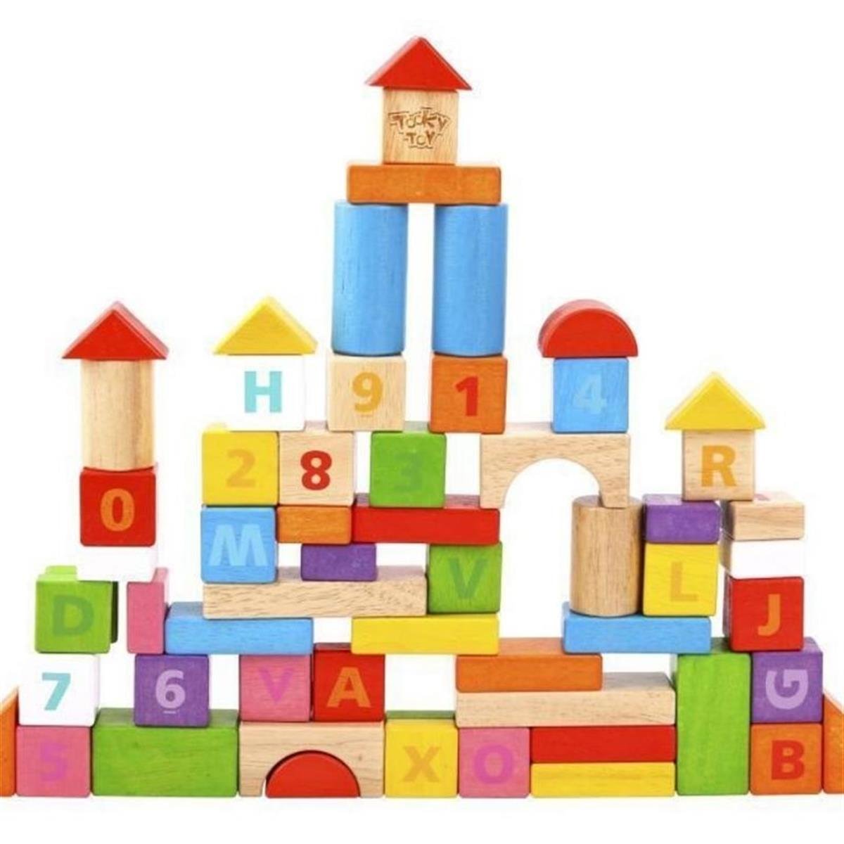 Tooky Toy Eğitici Blok Seti 70 Parça - Oscar Eğitim Araçları