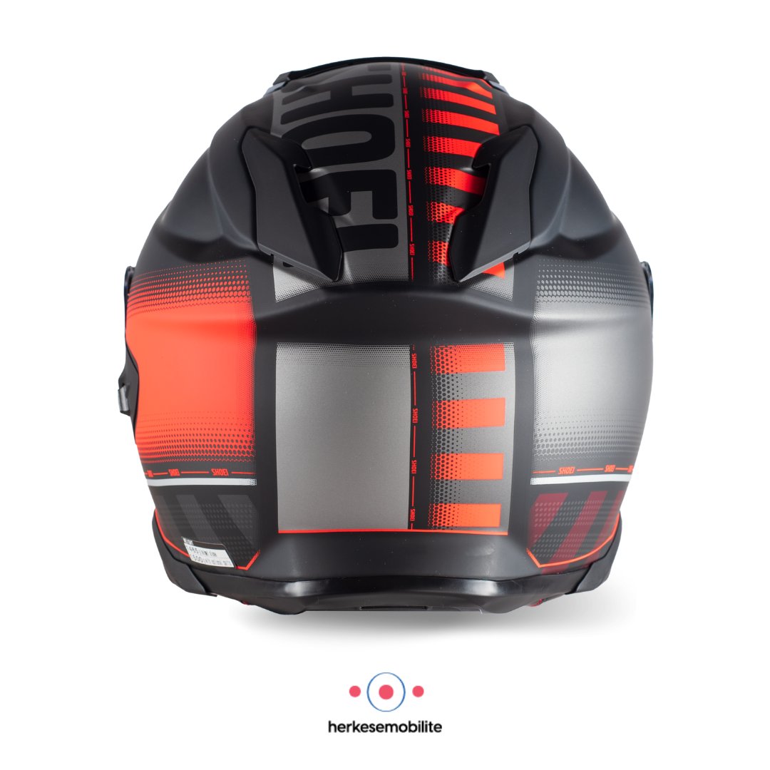 SHOEI GT-Air 2 Tesseract TC-1 Mat Kask Siyah-Gri-Kırmızı