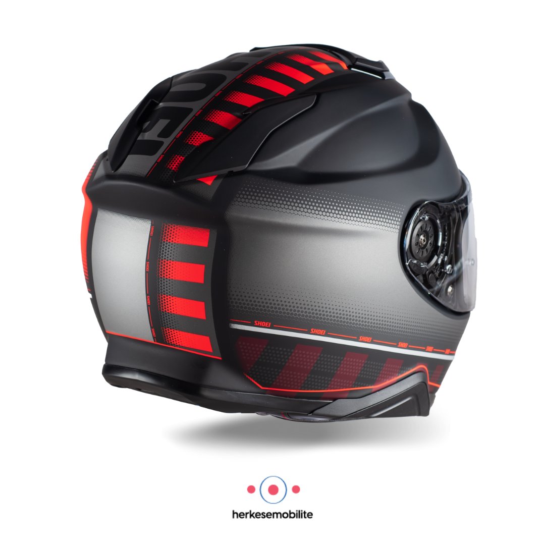 SHOEI GT-Air 2 Tesseract TC-1 Mat Kask Siyah-Gri-Kırmızı