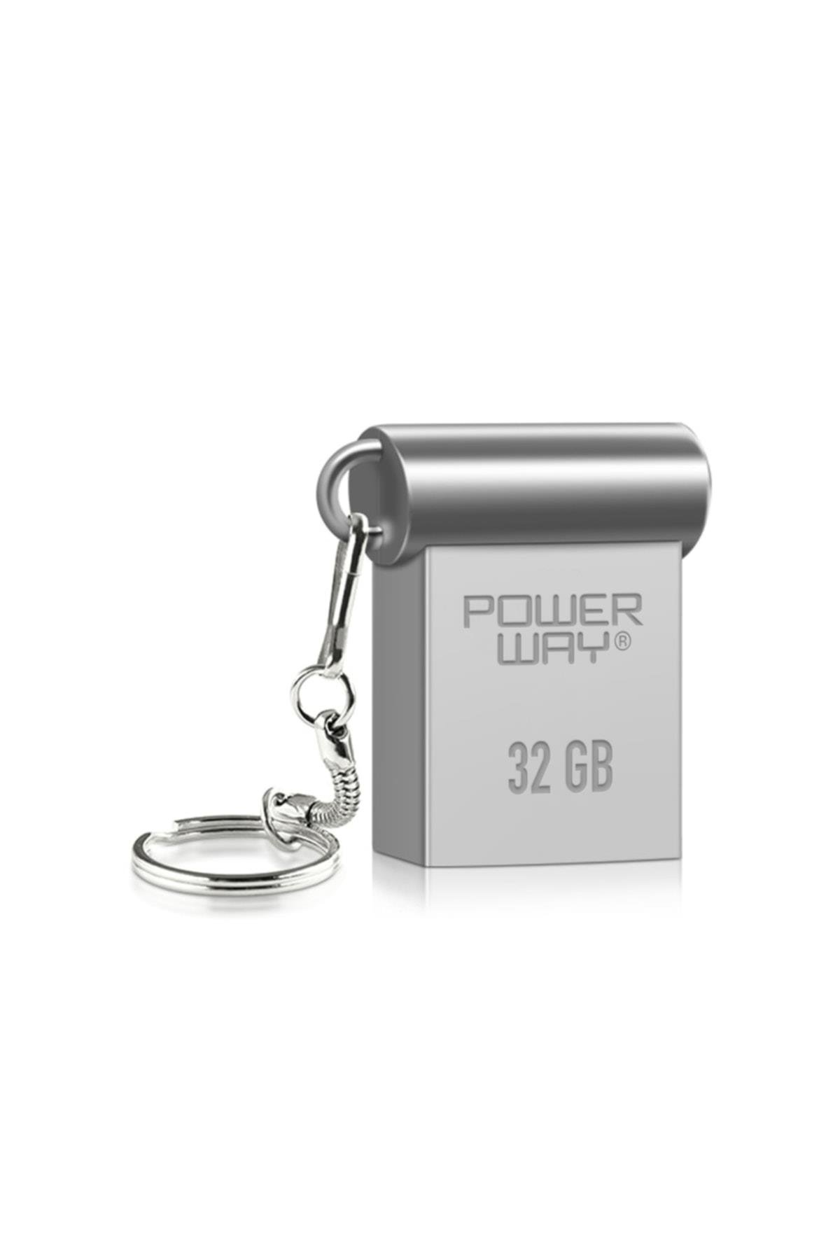 POWERWAY 32 GB Metal Mini Usb Flash Bellek Usb 3.0 Yüksek Hızlı