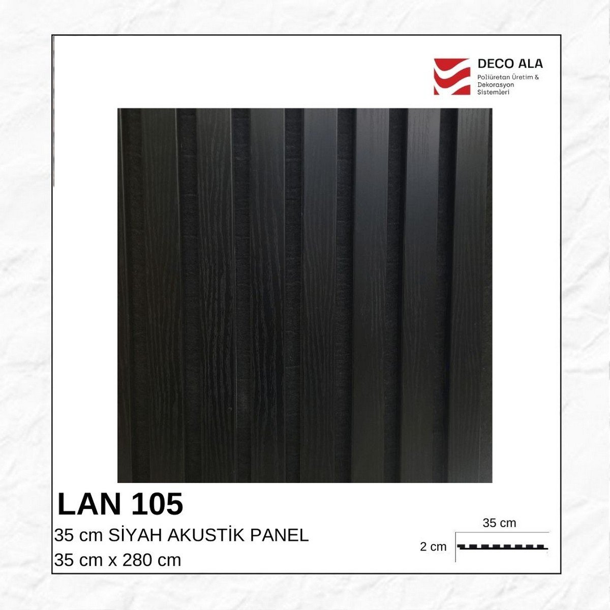 Siyah Akustik Panel - Deco Ala
