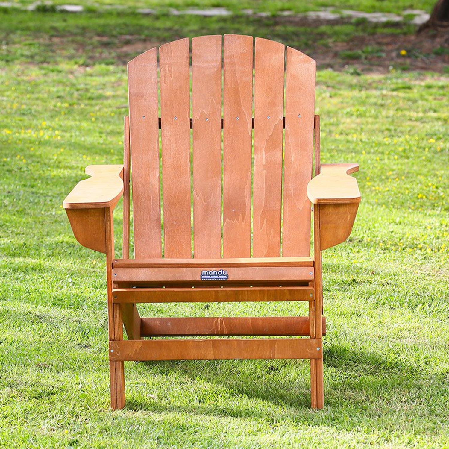 Mandu Adirondack Ahşap Bahçe Sandalyesi - Fındık - ertyapimarket.com