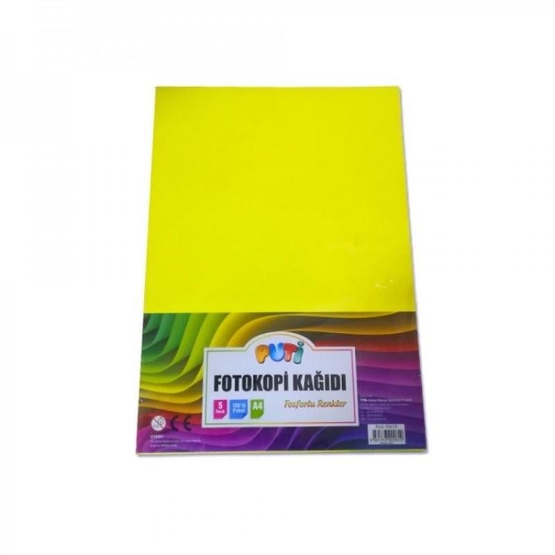 Puti A4 Fosforlu Renkli Fotokopi Kağıdı 100Lü 5 RenkKağıt Ürünleri  Kategorisinde Uygun fiyatlarla Dodomar.com'da