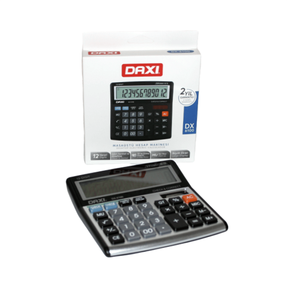 Daxi DX 6100 Masa Tipi 12 Haneli Hesap Makinesi