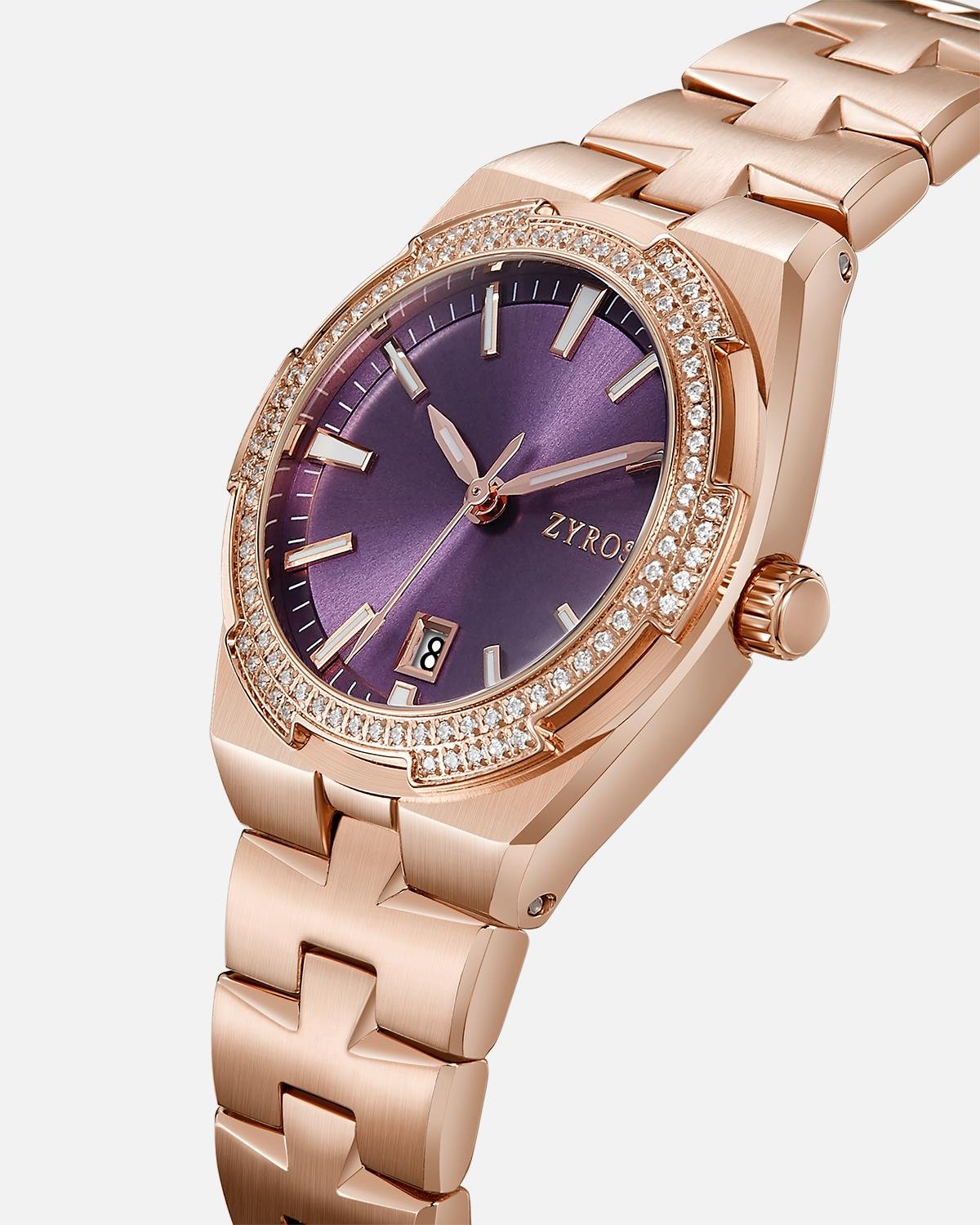 ZYROS Rose Çelik Kordon Kadın Saati