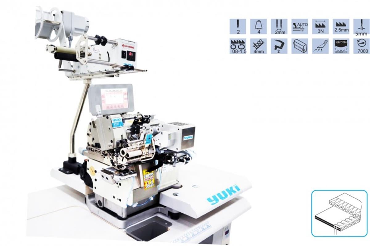 KARTEKS MAKİNA - YUKİ YK-8100-04DM/MCA38-SET 4 İplik Burunlu