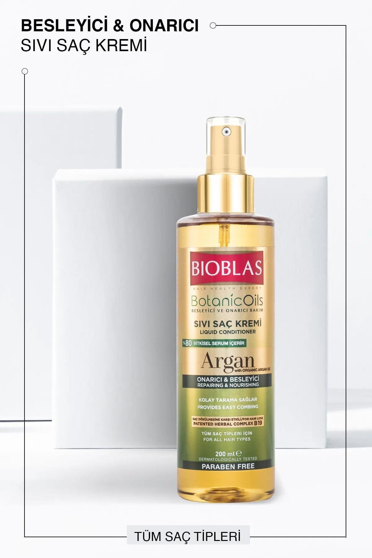 Bioblas Botanıc Oıls Argan Yağlı Sprey Sıvı Saç Kremi 200 ml